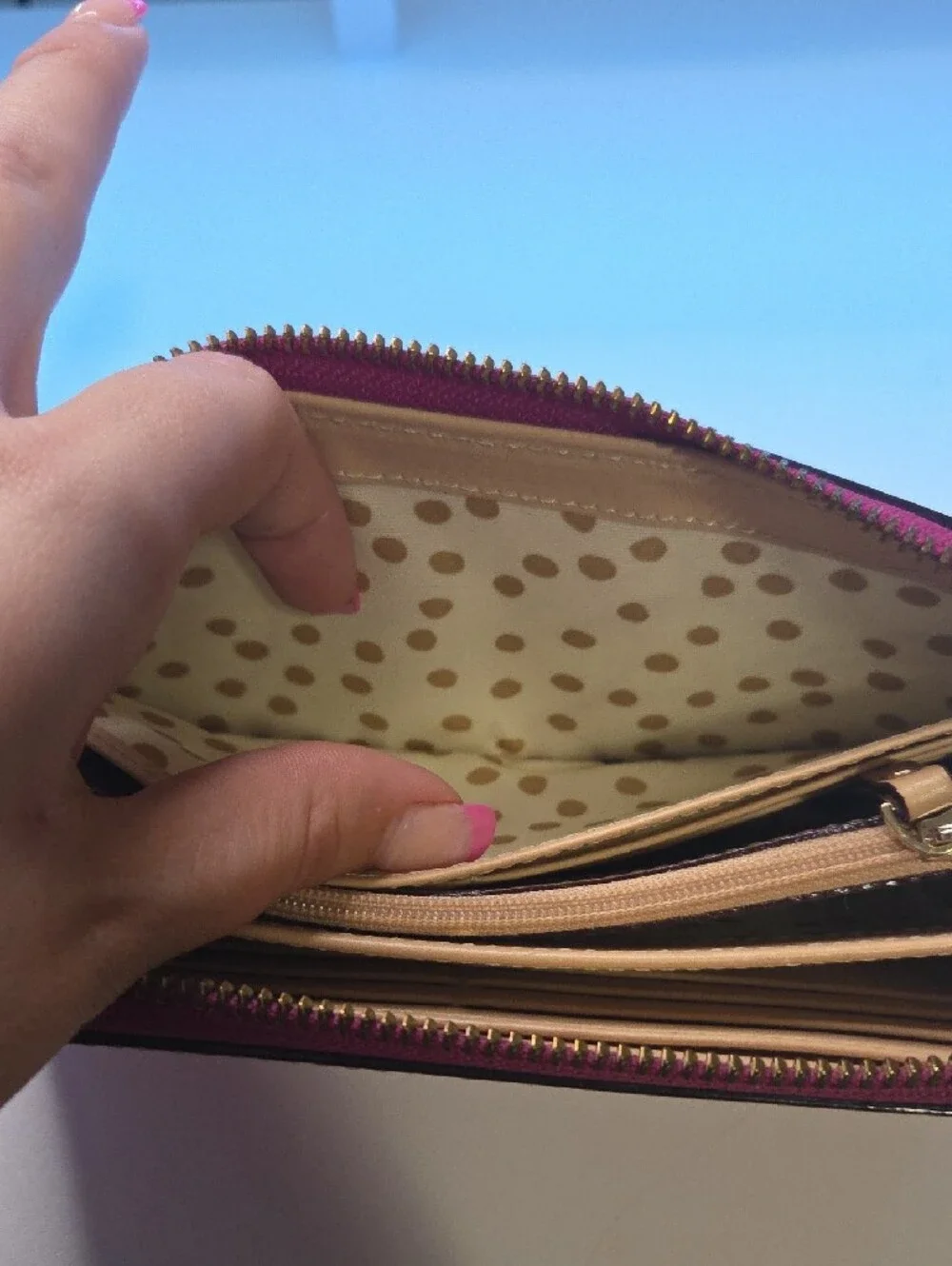 kate spade Bright Fuchsia Zip Wallet